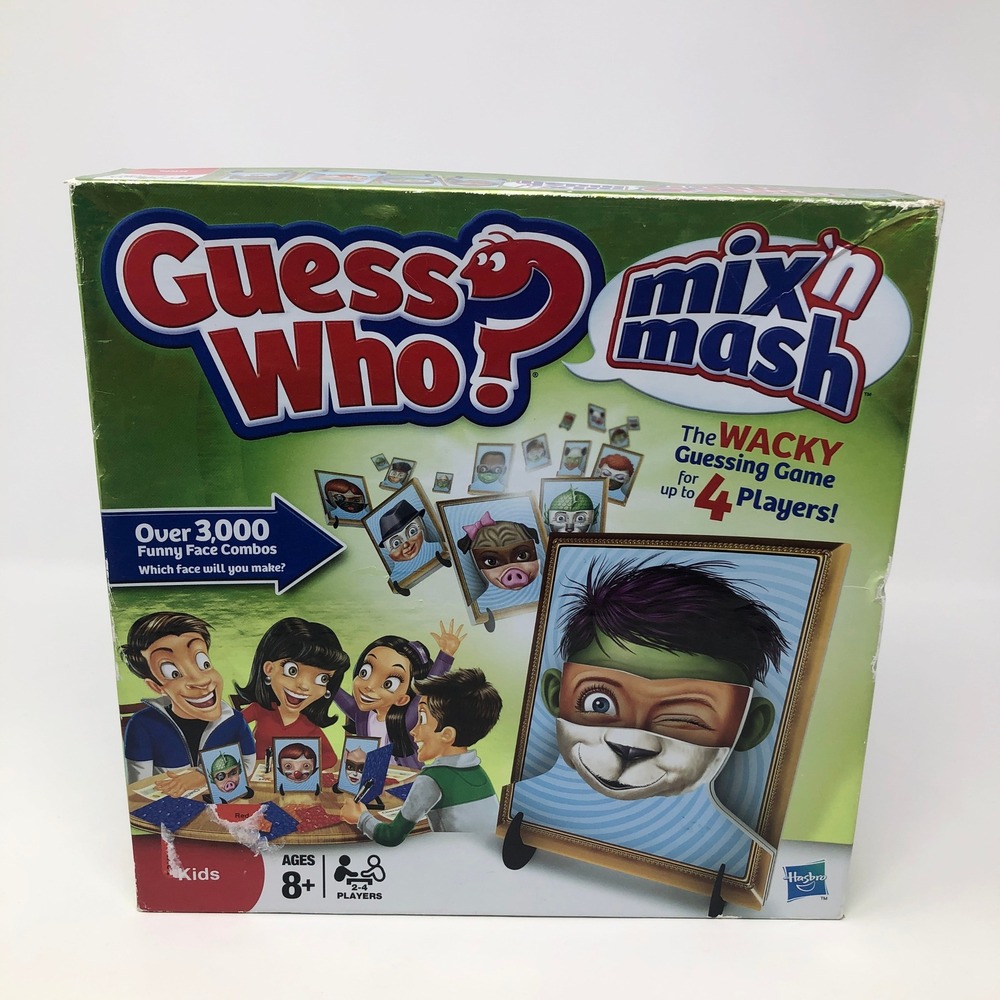 Hasbro Guess Who Mix n Mash Board Game 2009 Wacky Guessing Game 4 Players 17128